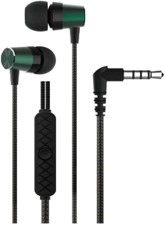 Devia EM103 Kintone Series Metal Wired Earphone 3.5 mm Length, Green Headphones Headset